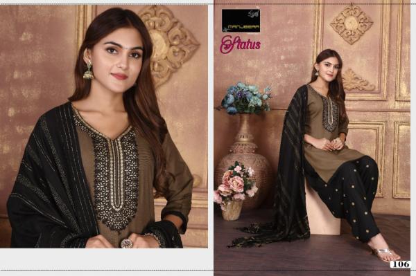 Manjeera Status Rayon Designer Festive Wear Ready Made Collection